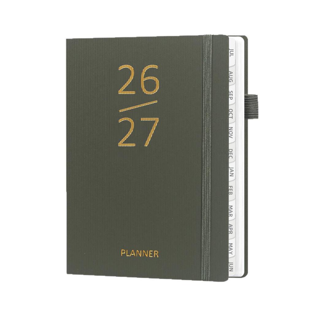 2027 Cross-Border A5 Leather Strap Planner: Hardcover Weekly Calendar & Diary