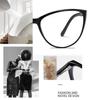 Big Frame Anti Blue Rays Cat Eye Nearsighted Glasses For Women TR90 Spring Leg Prescription Eyeglasses 0 -0.5 -0.75 To -6.0