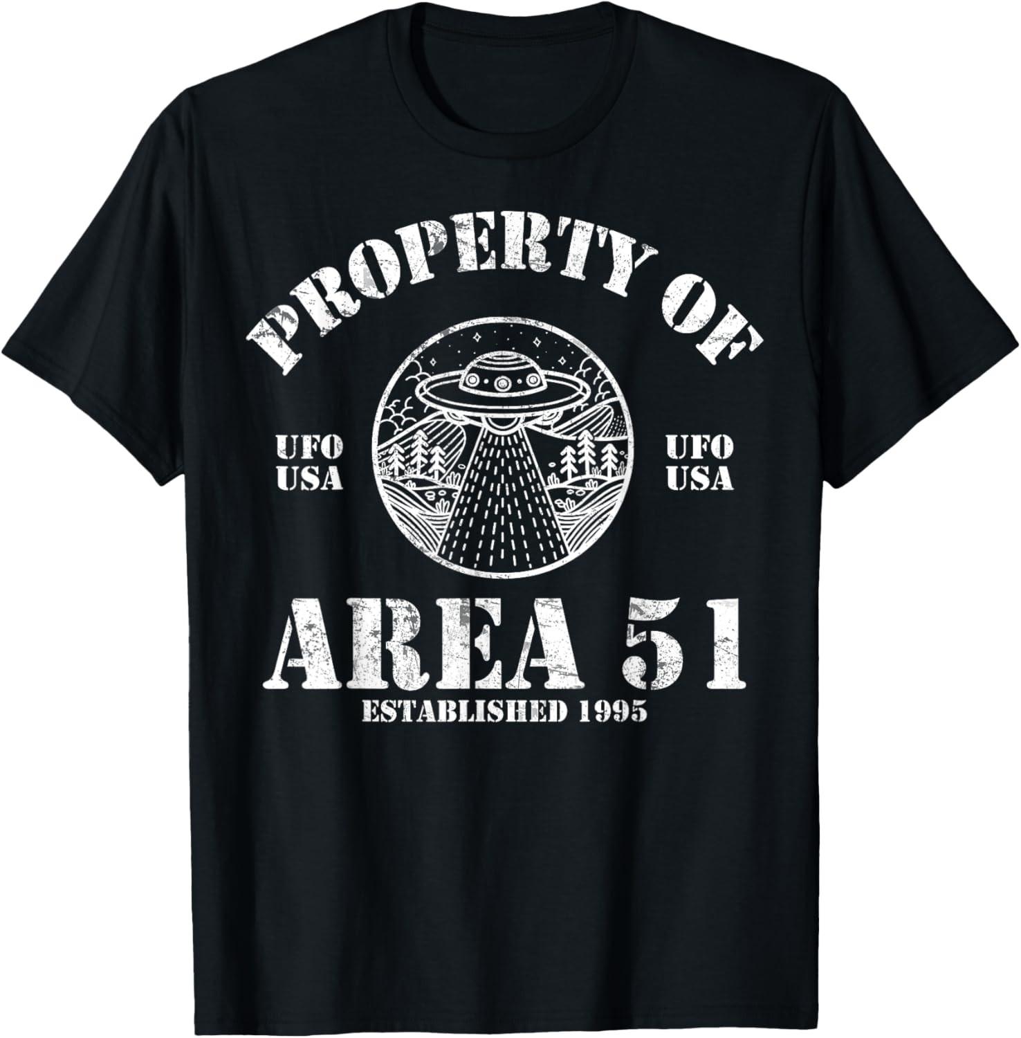 Area 51 t shirt Property of Area 51 t-shirt UFO t-shirt Nevada t-shirt Alien XXXXL