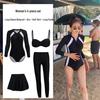 Women's 2022 Long-Sleeve One-Piece Swimsuit: Sun Protection, Conservative, Hot Spring, Surfing, Diving Suit