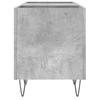 Record Cabinet Concrete Gray 121 x 38 x 48 cm Engineered Wood