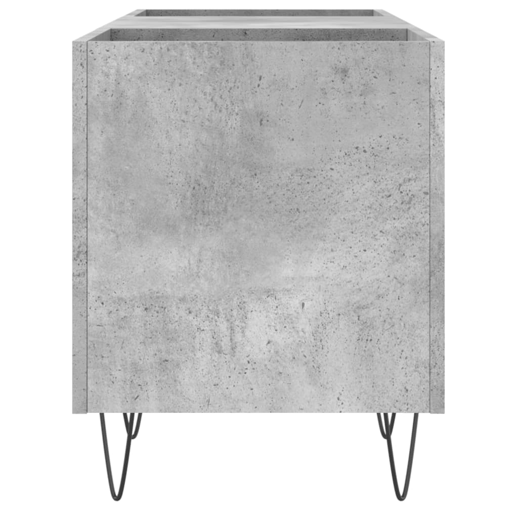 Record Cabinet Concrete Gray 121 x 38 x 48 cm Engineered Wood