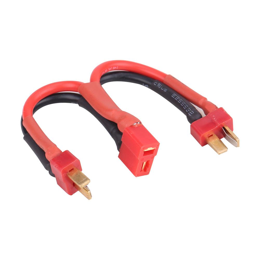Deans Style T Plug 2 Male To T Plug 1 Female Power Cable Silicone Wire for 2 6S Lipo Battery