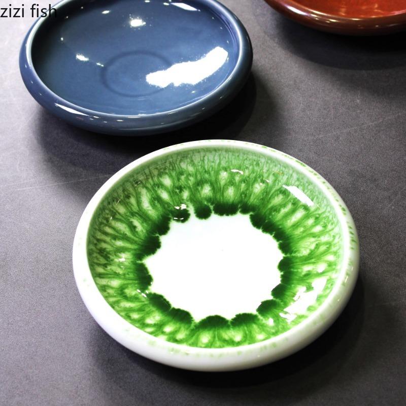 Circular Ceramic Thickened Dining Plate Sashimi Plate Fruit Plates Salad Bowl Soup Plates Dim Sum Dish Dessert Bowl Snack Bowls