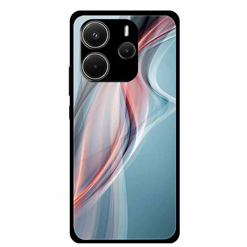 For Redmi Note 14 4G Phone Case Note14 Coque Hard Tempered Glass Back Cover For Xiaomi Redmi Note 14 5G Case Shell Soft Bumper