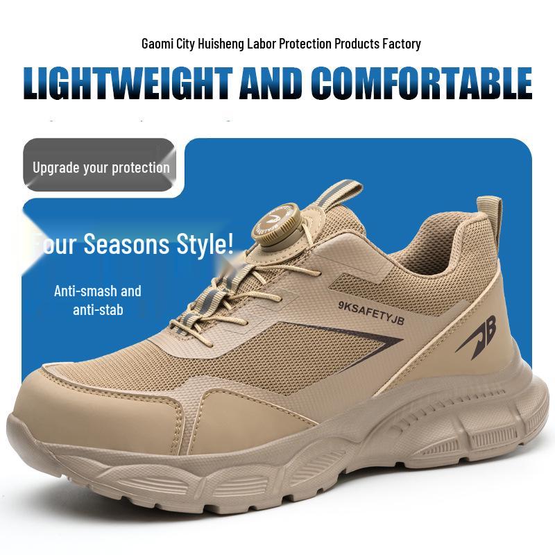 

Мужская защитная обувь со стальным носком: Ударопрочные, Устойчивые к проколам, Мягкая подошва, Износостойкие, Комфорт в любое время года HS7925-Khaki;46