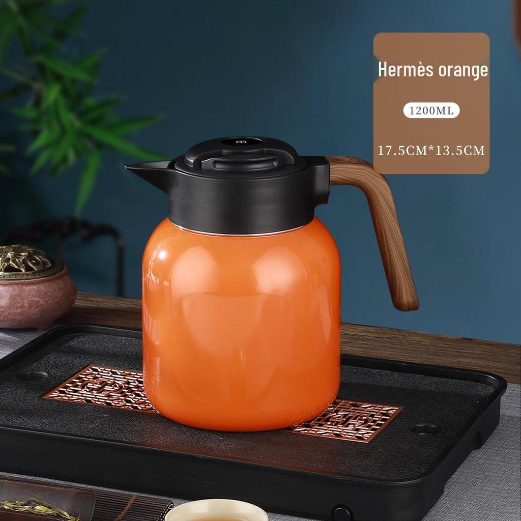 316 Stainless Steel Portable Insulated Teapot with Titanium Plating and Tea-Water Separation, Large Capacity for Stewing