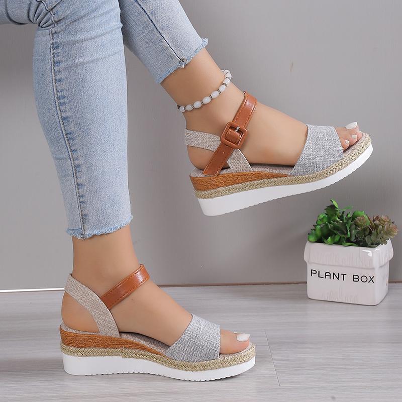 Fashion Fashion Sandals Summer Shoes Women Wedge Shoes Woman Party Women's Sandals Soft Retro Footwear Female Heeled Sandals