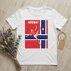 Norwegen Fußball 2026 Grunge Flagge Haaland T-Shirt Reine Baumwolle Kleidung Kurzarm Rundhals T-Shirt Bedruckte T-Shirts