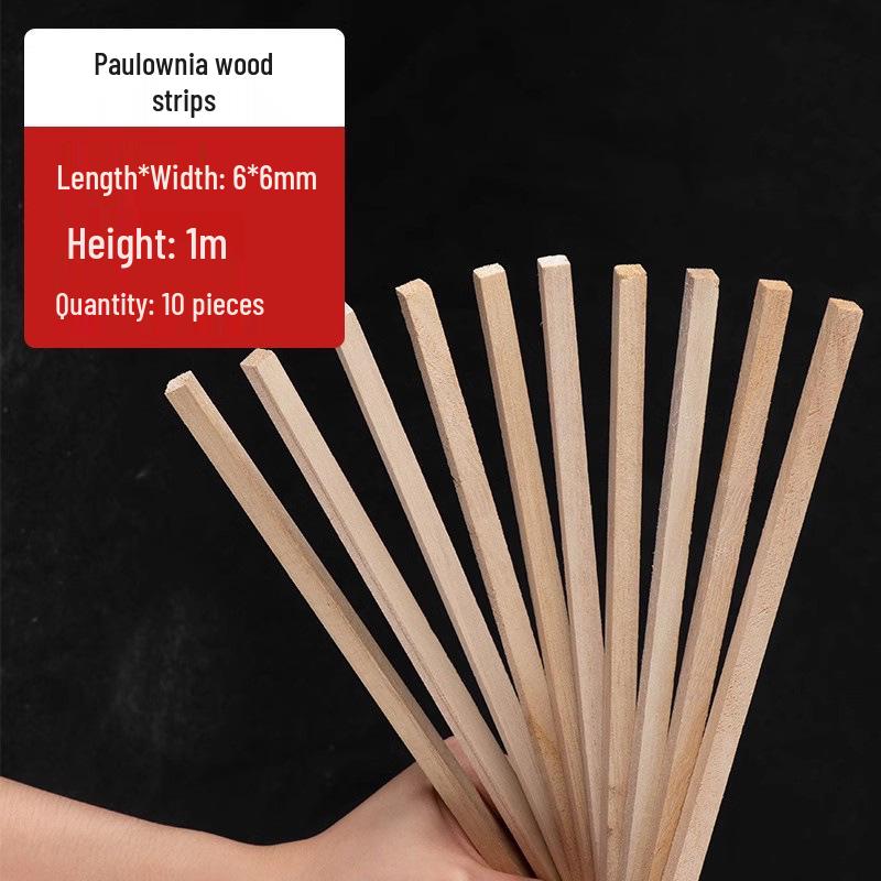 Paulowniahout Strips voor 3D Modelbouw en Blokhut Constructie