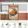 Tin Metal Wall Sign Retro Garage Decor Rustic Home Art Stripe Design Car Movie Inspired Beetle Stripes Wall Hanging