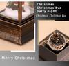 Leuchtender Schneemann und Öllampe in gebürstetem Gold als Weihnachtsdekoration