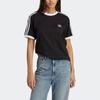 Adidas Originals Adicolor Classics Brand Logo Three Stripes Sports Casual Short Sleeve Round Neck T-Shirt Women Tops Black IB7407