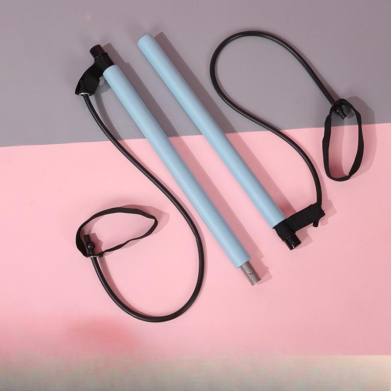 Pilates Stick Fitness Stick Pilates Equipment Yoga Home Elasticity Training Puller светло-синий