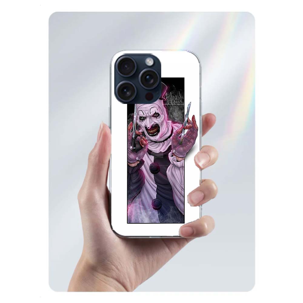 

Horror Movie Terrifier Clear Phone Case For Iphone 17 Air 16 Pro Max 15 Pro 14 Plus 17E 16E 11 13 12 Mini Cover Cases Fundas Cel iPhone 16 Pro