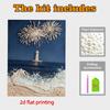 Crystal Pearl Painting 5D DIY Frame Decoration Painting Lighthouse Home Wall Decoration Transparent Pearl Gemstone Painting Picture Art Crafts