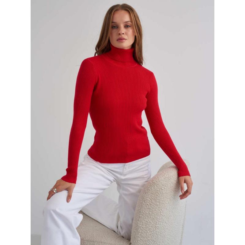 Herbst Winter Rollkragen Strickpullover Mode Damen Casual Pullover Unterteil Langarm Pullover Einfarbig Schlicht Basic Oberteile Strickbekleidung 1224