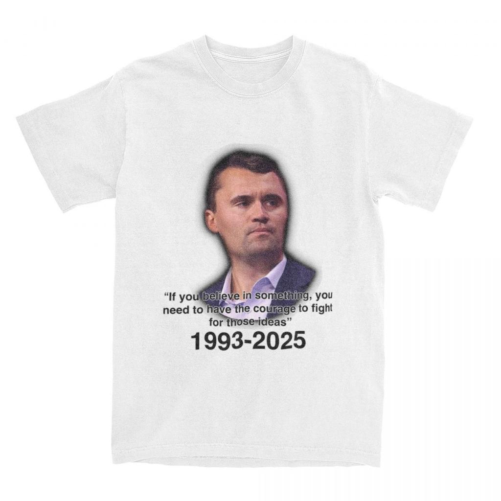 Justice For Charlie Kirk T Shirts Cotton Vintage T-Shirt Round Neck Legends Never Die Tee Shirt Short Sleeve Clothing Plus Size
