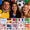 Football Sports Match National Flag Stickers Football Fans Cheer and Assist for Soccer Players,Face Arm Body Temporary Tattoos