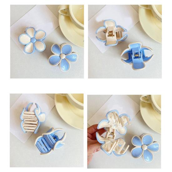 Hair Clip Flower-Shaped Candy Color Hairpin Back Head Hair Claw No Hair Damage Hair Decoration Daily Wear