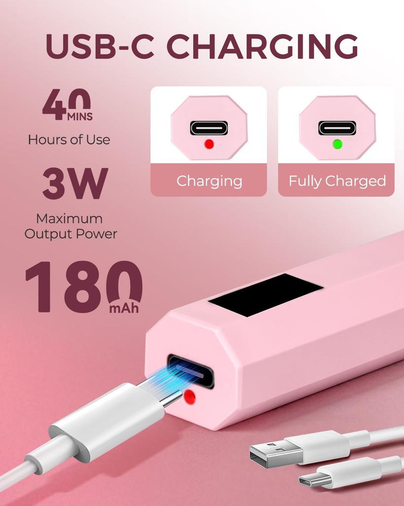 Uv Nail Light Handheld Uv Light For Nails 3W Portable Led Lamp With 2 Timer Settings 20/60S For Gel Polish Home Diy Salon Women(