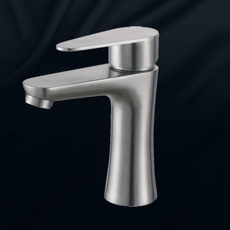 Stainless Steels Cold Water Tap Faucet Single Lever Bathroom Tap with 60cm Hose Kitchen Sink Water Tap Easy to Install