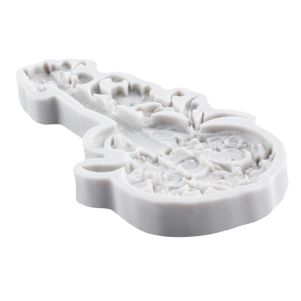 Guitar Silicone Mold Flower Fondant Molds Cake Decorating Tools Cupcake Topper Candy Resin Clay Chocolate Gumpaste Mold