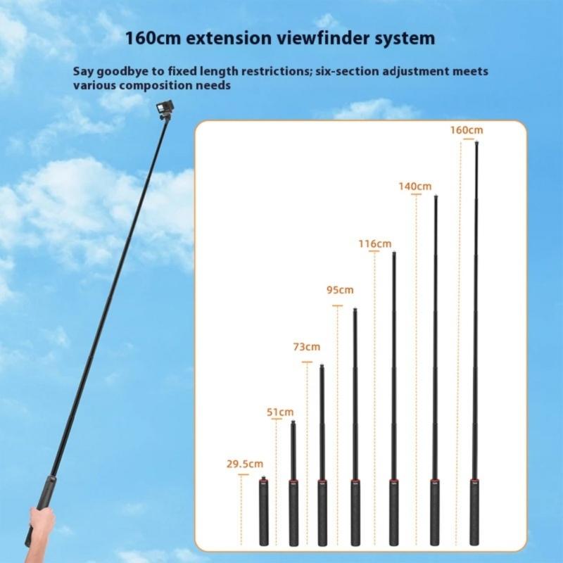 Portable Selfie Stick With Tripod Stand Accessories Extension Telescoping Selfie Stick Tripod for Action Camera