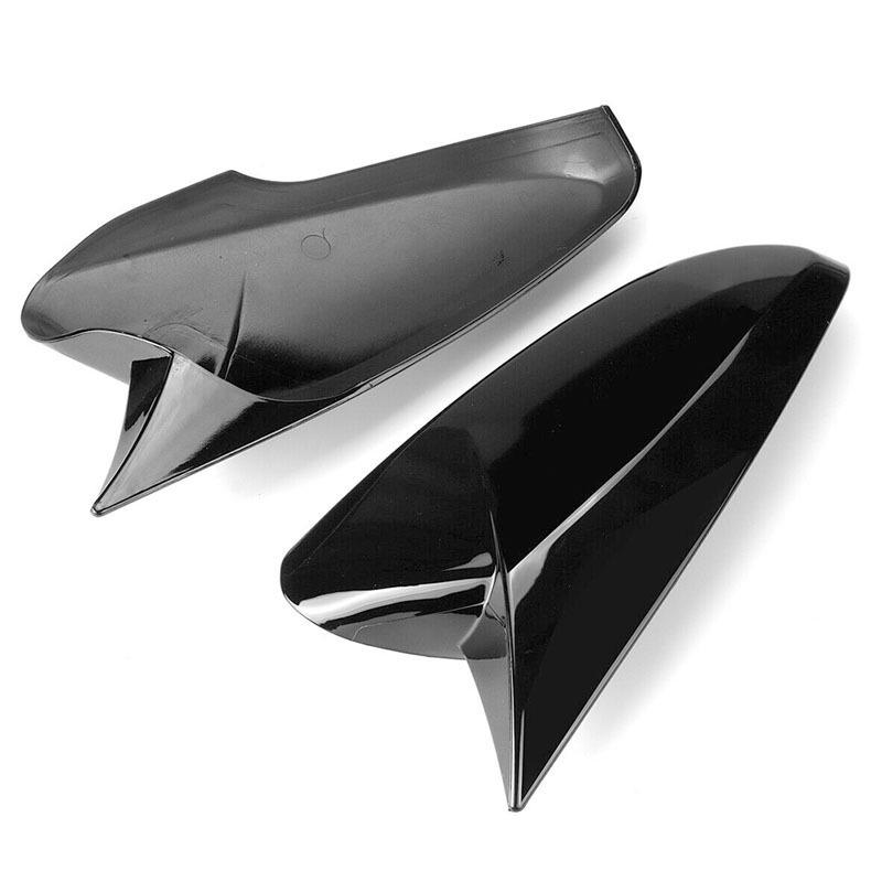 Hyundai Veloster Rearview Mirror Cover 2012-2018, Carbon Fiber Pattern, Gloss Black Finish.