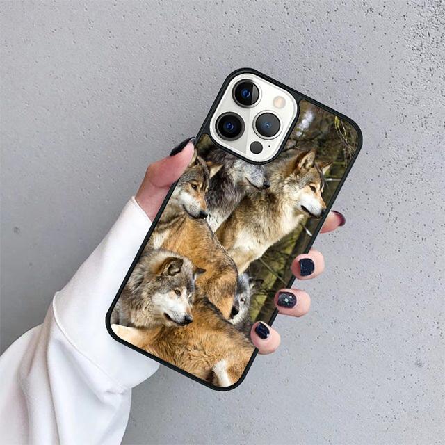 Animal Wolf Roar Phone Case Cover For iPhone 17 Air 15 16 14 13 12 Pro Max 11 Pro Max Plus Coque Shell