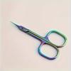 1/2 pcs Precision Stainless Steel Cuticle Scissors - Comfort Grip, Easy-to-Use Nail Care Tool for Home & Salon Use