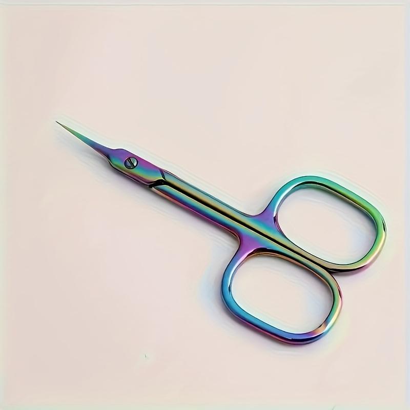 1/2 pcs Precision Stainless Steel Cuticle Scissors - Comfort Grip, Easy-to-Use Nail Care Tool for Home & Salon Use