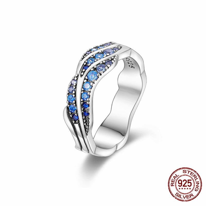 Brand New 100% Genuine 925 Silver Women's Ring Original Heart Crown Rose Gold Crystal Engagement Ring Wedding Anniversary Jewelr