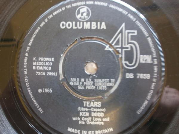 

7inch Record KEN DODD, GEOFF LOVE & HIS ORCHESTR - Tears DB7659 Columbia 1965 UK Pop Used