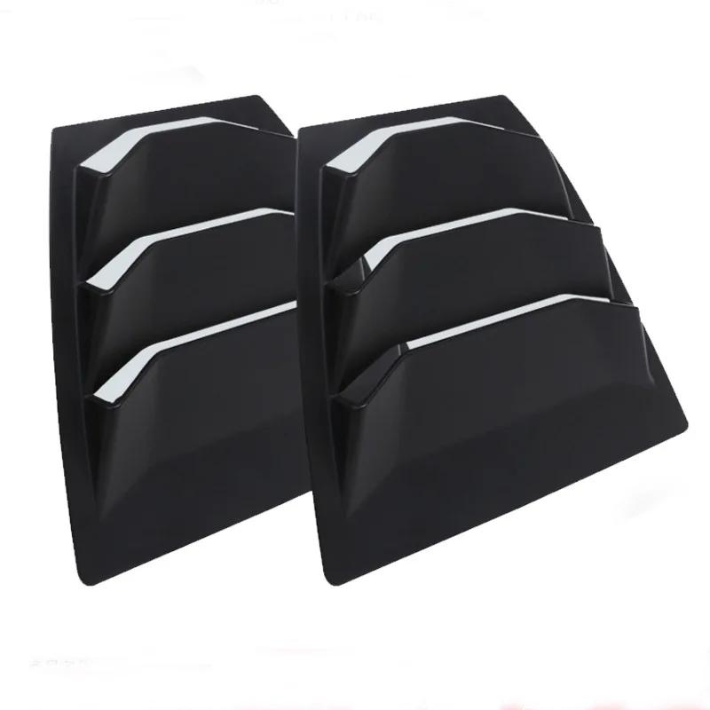 

For Mazda 3 Axela 2014-2018 Rear Window Louver Shutter Cover Side Vent Trim Windshield Decoration Cover Stickers Car Accessories матовый черный