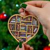 Modern Heart Shaped Acrylic Decorative Ornament For Readers And Librarians Car Interior Decor