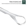 1 Pcs Reusable Stainless Steel Useful Tongue Scraper Cleaner Fresh Breath Cleaning Coated Tongue Oral Hygiene Care Tools