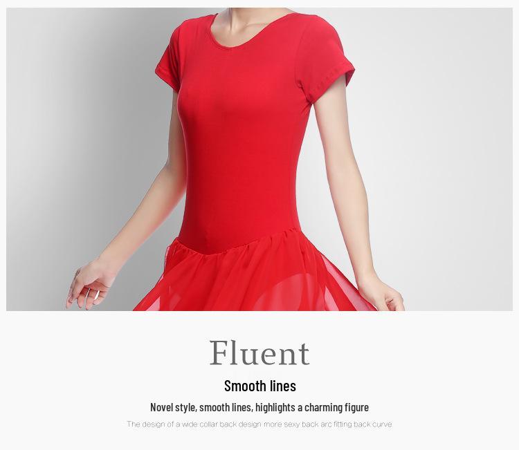 Vestido de Baile para Mujer de Talla Grande: Falda de Tul de Ballet y Maillot para Práctica de Adultos, Exámenes de Arte, Formación de Profesores, Disfraz de Danza China