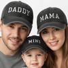 Washed Cotton Daddy Mama Mini Embroidery Caps Vintage Outdoor Sunscreen Hats Gifts