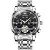 Mechanical Automatic Moon Phase Watch Stylish Skeleton Waterproof Popular Luminous Watch for Men