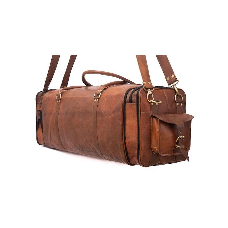 Genuine Leather Duffel Bag, Handmade Travel Duffel Bag, Vintage Duffel, Overnight Bag, Weekender Bag Best Gift