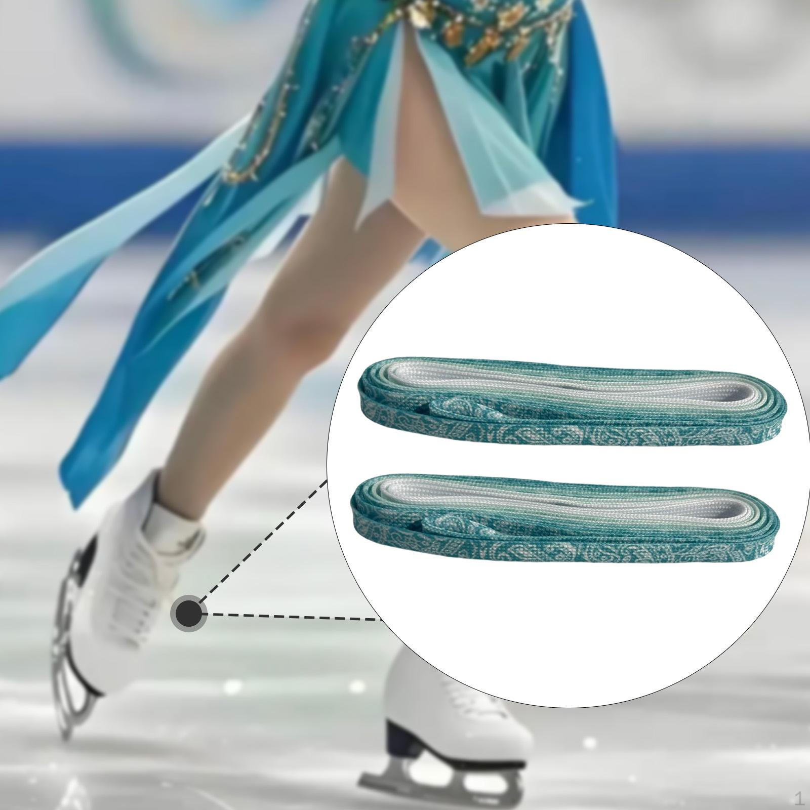 

Хоккей 118,11 дюйма Портативные Многоцелевые Шнурки для фигурного катания, Шнурки для улицы, Соревнований зелёный