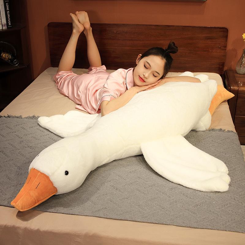Large White Goose Plush Pillow - Stuffed Toy & Hugging Doll