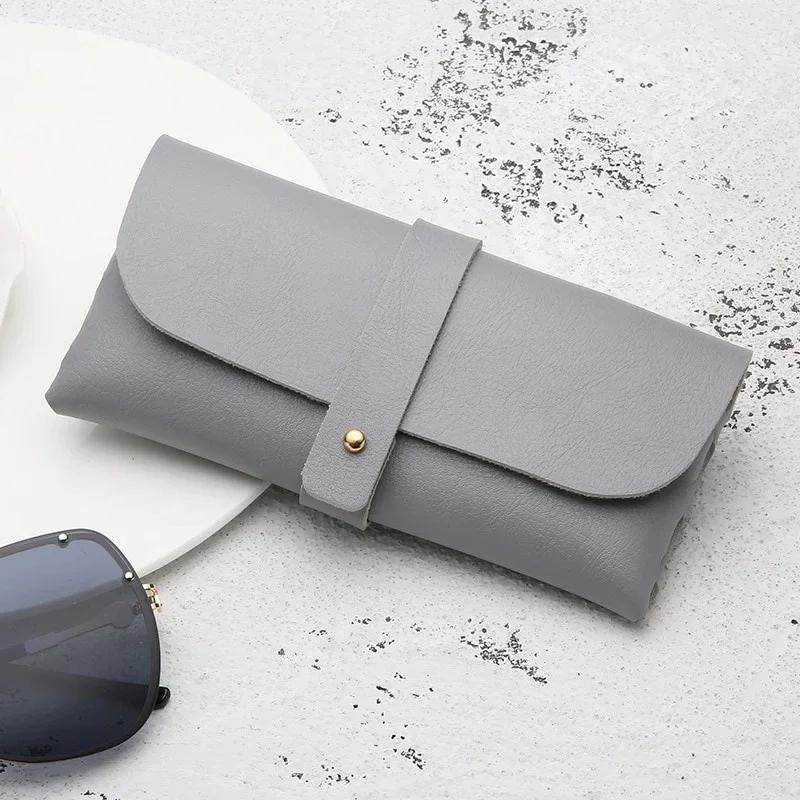 1Pcs Eyeglasses Case Sunglasses Box Glasses Case Women Leather Soft Glasses Bag Fashion Portable Sunglasses Box Bag Accessories