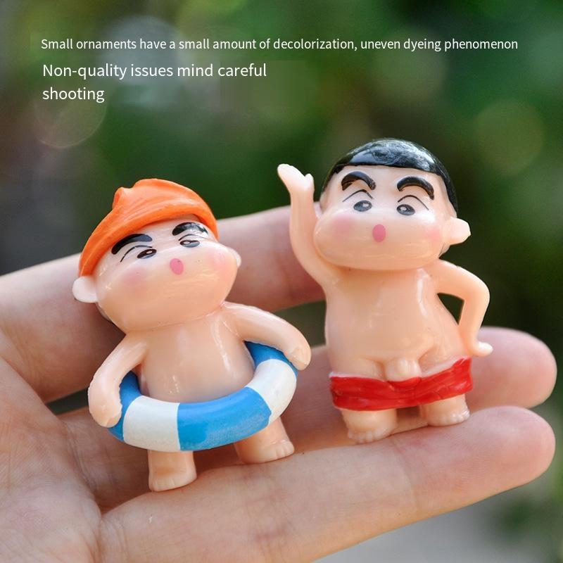 4Pcs/Set Cartoon Anime Crayon Shin Chan Action Figures Collection PVC Model Doll Kawaii Toys Desktop Decoration Birthday Gifts