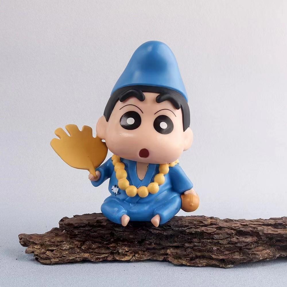 Cute Monk Crayon Shin-chan Cos Play Car Dashboard Ornament Pvc Model Handmade