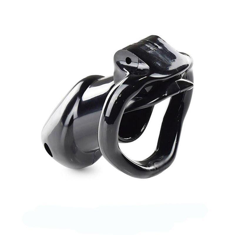 ABS Male Chastity Cock Cage Lock with Four Penis Rings