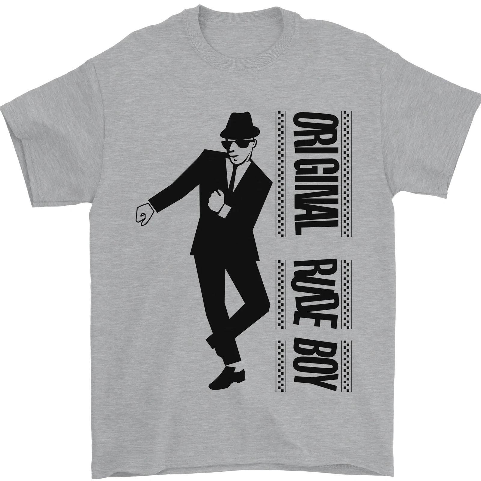 Original Rude Boy 2Tone 2 Tone SKA Mens T-Shirt 100% Cotton S