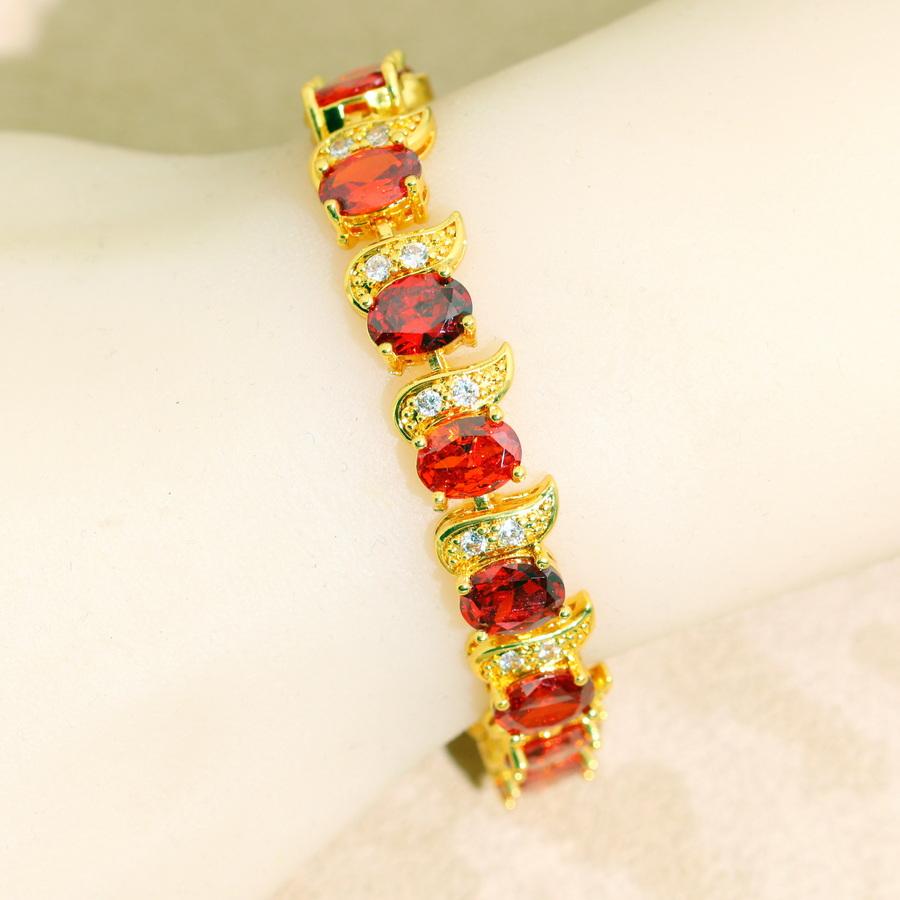 Classic More Color Zirconia  Gold Plared  Bracelet For Women Wedding Jewelry Birthday Gift