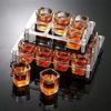 Shangqi 60ml Square Glass Drinking Cup Set with Holder